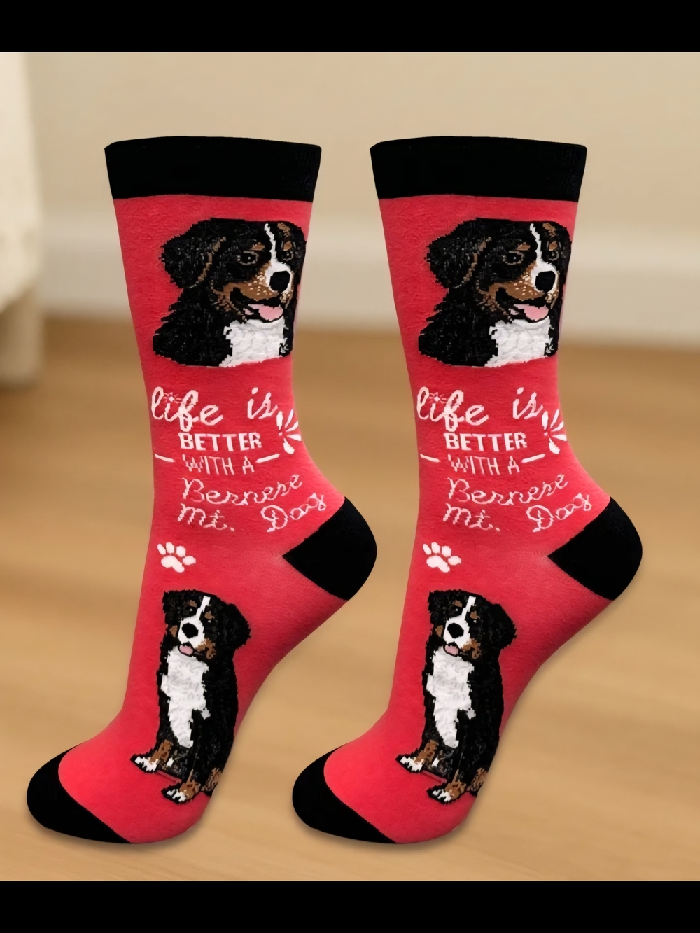 E&S Pets .Life Is Better Socks For Pets Lovers. Red